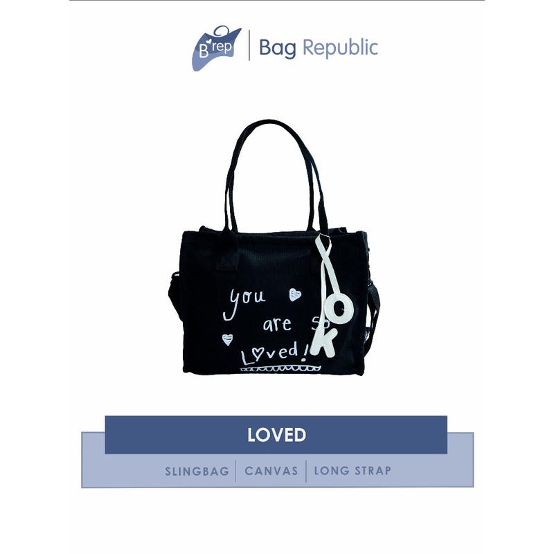 BAG REPUBLIC Printed Canvas Totebag Medium With Zipper - Tas Belanja Dengan Resleting - NTT0114 2