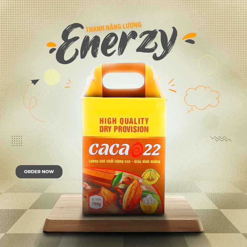 Lương khô Cacao ( 1 hộp 700gr có 10 gói ) Snack Thức Ăn Food Bánh Quy- Vị dinh dưỡng