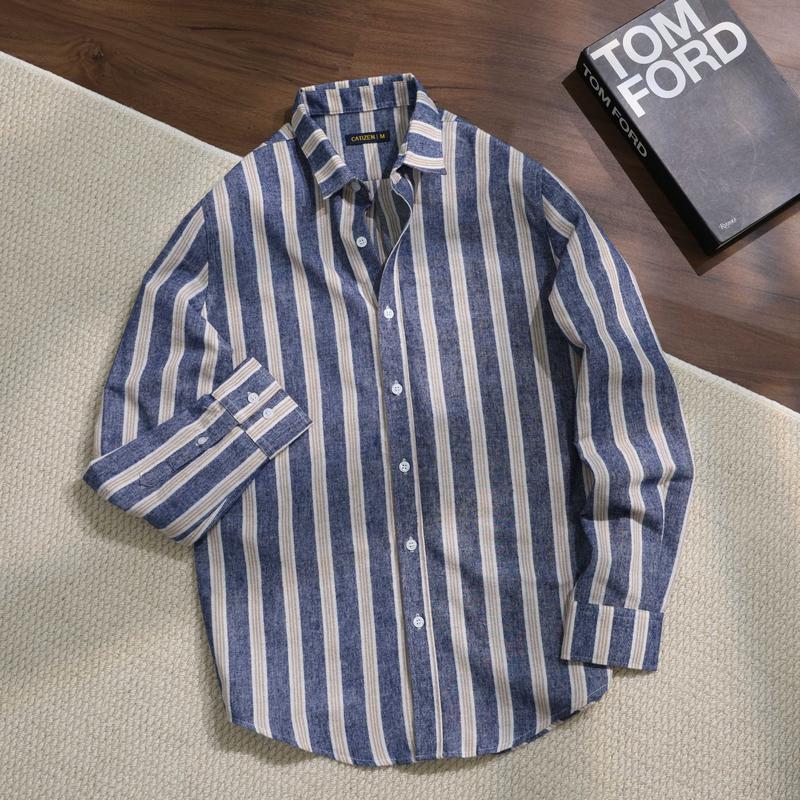 Áo Sơ Mi Nam Kẻ Sọc FLUX Cổ Bẻ Vải OXFORD Thanh Lịch Sang Trọng - CATIZEN