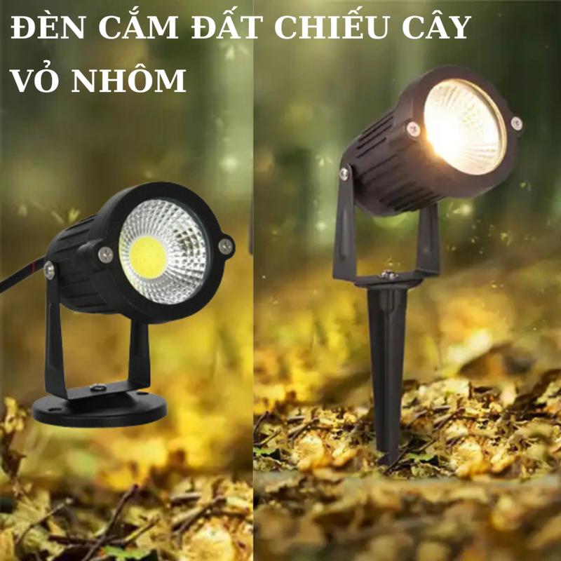 Đèn rọi chiếu cây cảnh sân vườn tiểu cảnh vỏ nhôm chống nước ngoài trời led cob…