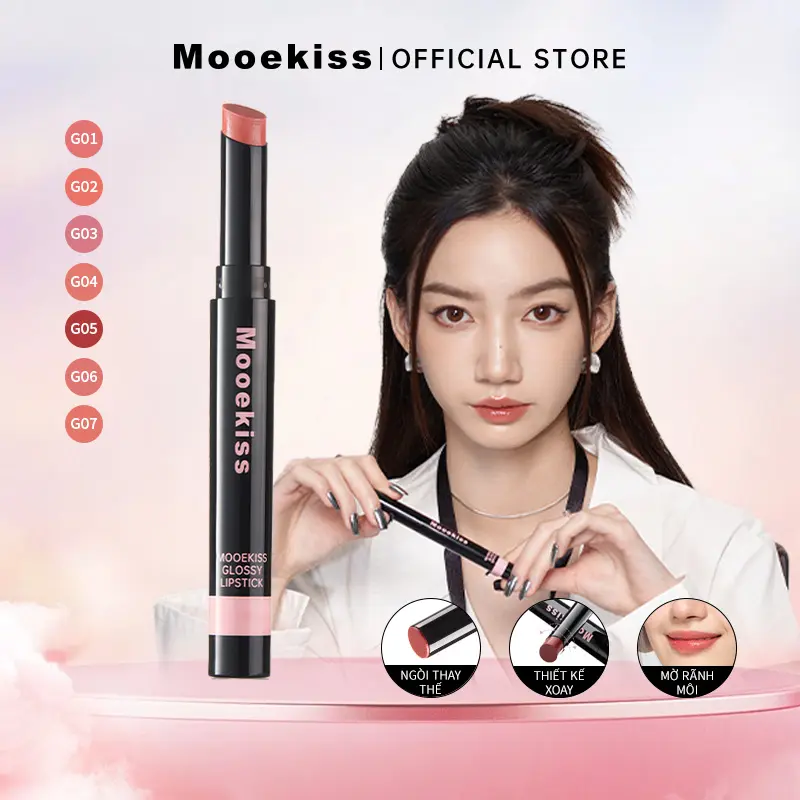 [MỚI] Son Thạch Mooekiss Thêm Tinh Chất Dipeptide Kép Dưỡng Ẩm Giảm Khô Lộ Vân Môi Lên Màu Tự Nhiên Chỉ Trôi Dưỡng Không Trôi Màu Phù Hợp Cho Học Sinh Sinh Viên Và Người Đi Làm 2.2g 2