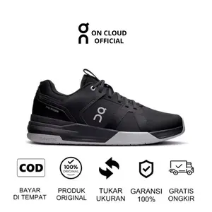 SEPATU TENIS ON CLUOD THE ROGER CLUB HOUSE PRO BLACK GLACIRE 0RlGlNAL SHOES