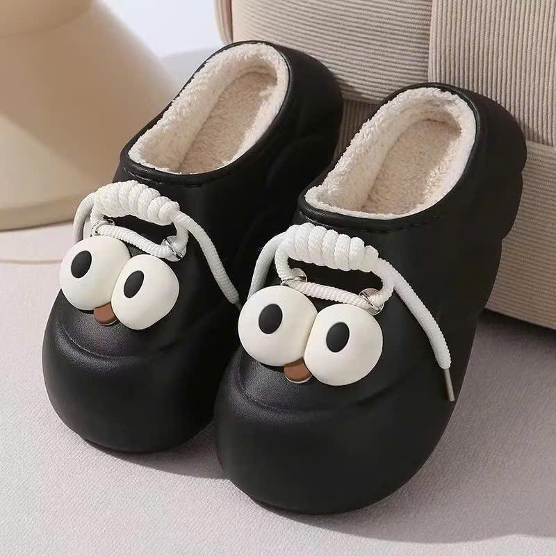  Dép sục lót lông nữ tặng kèm charm mắt gà cột dây chất PVC nhẹ êm ấm chân thời trang 2026 BTdep 