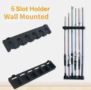 LUREHOLIC Rak Holder Joran Pancing Wall Mount Fishing Rod 6 Slot - R5 free ongkir