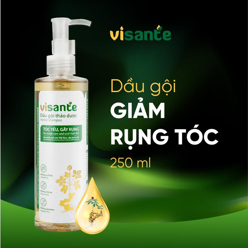  Dầu Gội Ngăn Rụng Tóc Và Dưỡng Tóc Chắc Khỏe VISANTE Từ Sâm Việt Nam 250ml 