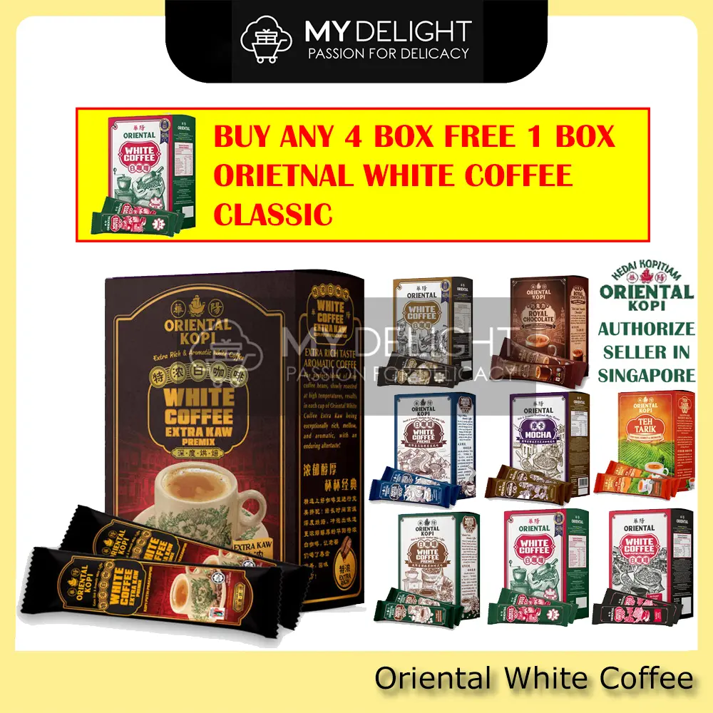 (Authentic) Michelin 3 Star ORIENTAL White Coffee Teh Tarik Instant 3 In 1 Kopi Classic Roasted Charcoal Grill