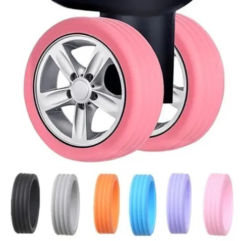 TSA (COD) 8Pcs Pelindung Roda Koper Silikon Cover Roda Koper Protector Ring Karet Pengganti Roda Koper (BELI LOKALLL) 2