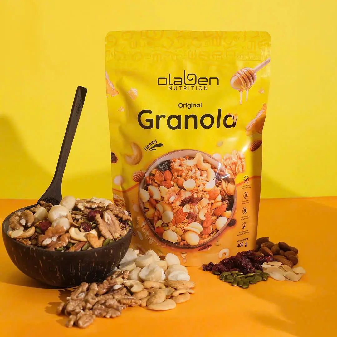 02 TÚI OLABEN Ngũ cốc dinh dưỡng Premium Granola 400gram Hạt Ngũ Cốc Mật Ong Food Thức Ăn có hữu cơ ngũ  cốc