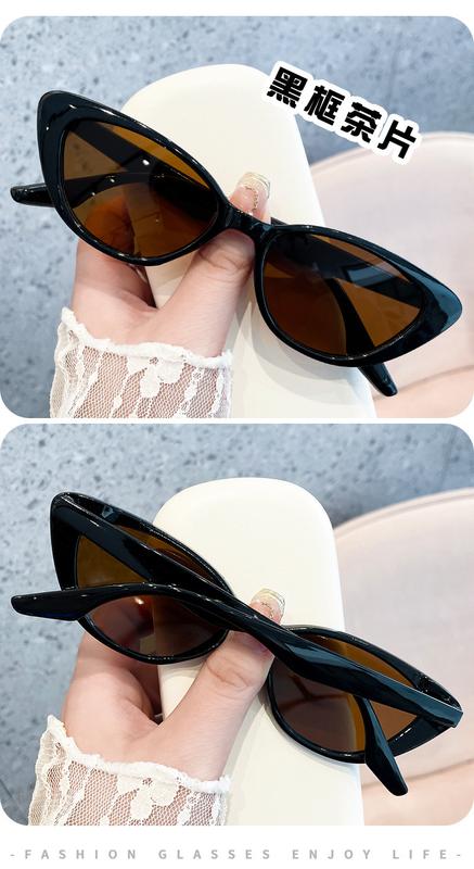 Product Introduction of Versatile Personality Black Narrow Frame Sunglasses Women's Technical Sunglasses High-Grade European and American Fashion Trending Glasses Photo 11