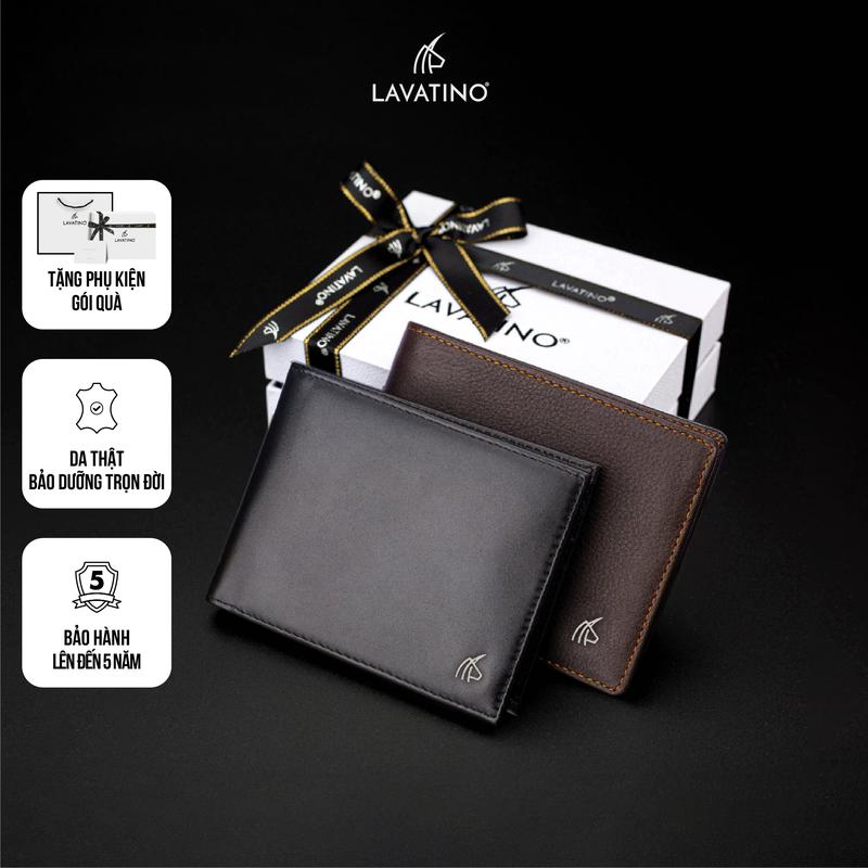  Ví Da Nam Cao Cấp Da Bò Mastrotto Chính Hãng LAVATINO - Quà Tặng Sang Trọng Cho Người Thân LEO 18 