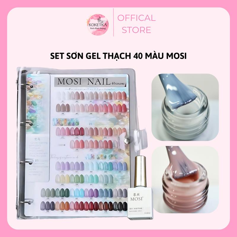 Set Sơn Gel Thạch 40 Màu Mosi Brand - Bảng Màu Đa Dạng Sáng Tạo Và Lấp Lánh
