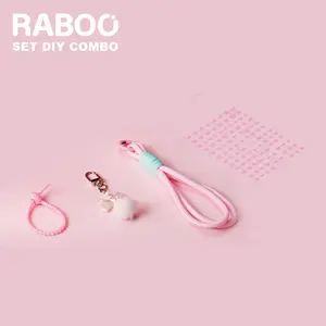 Raboo - Aksesoris Gantungan Kunci Keychain Stiker Set DIY Untuk Kreasi Tumbler