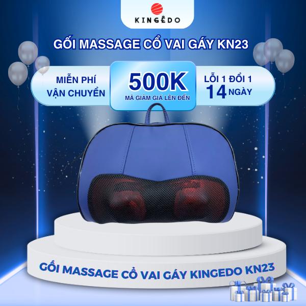 Gối Massage Cổ Vai Gáy KingEdo KN23 - Máy Mát Xa Toàn Thân Nhiệt Hồng Ngoại - Chuyên Sâu Cho Cổ, Vai, Gáy, Lưng, Đùi, Chân Quà Tặng Cho Bạn Bè, Người Thân