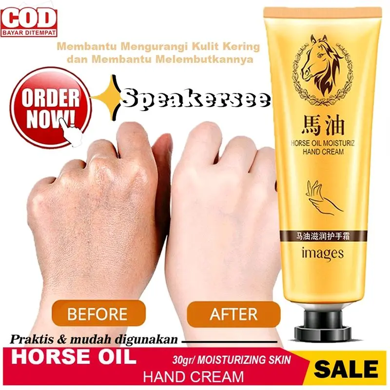 COD]Hand Cream Horse Oil/Krim Melembabkan Kulit Tangan Kaki Kering Kasar Anti Keriput Hand-SS