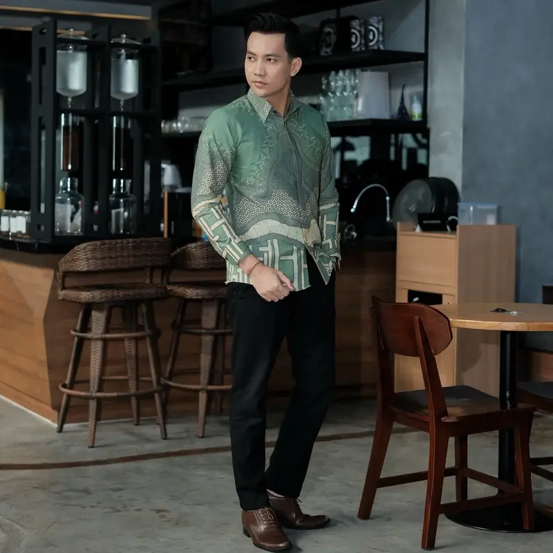 BARA SAGE Kemeja batik pria lengan panjang furing full Ero katun slimfit 3