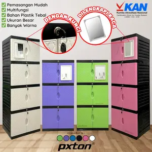 PXTON - LEMARI PAKAIAN PLASTIK DIAMOND / 3 SUSUN / 4 SUSUN / 2 SUSUN / Keranjang / Rak plastik / Lemari plastik / lemari baju / rak baju / Lemari pakaian /  lemari murah / Rak pakaian