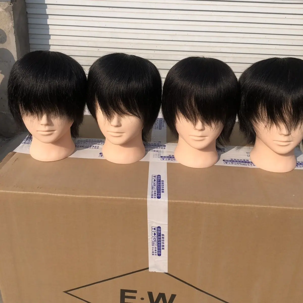 Đầu Mannequin dành cho nam giới, tóc ngắn và tóc thật, thích hợp để nhuộm và tẩy nóng, kiểu tóc búp bê, khắc, lá vàng nóng, học việc cắt cuối cùng, khuôn thợ cắt tóc