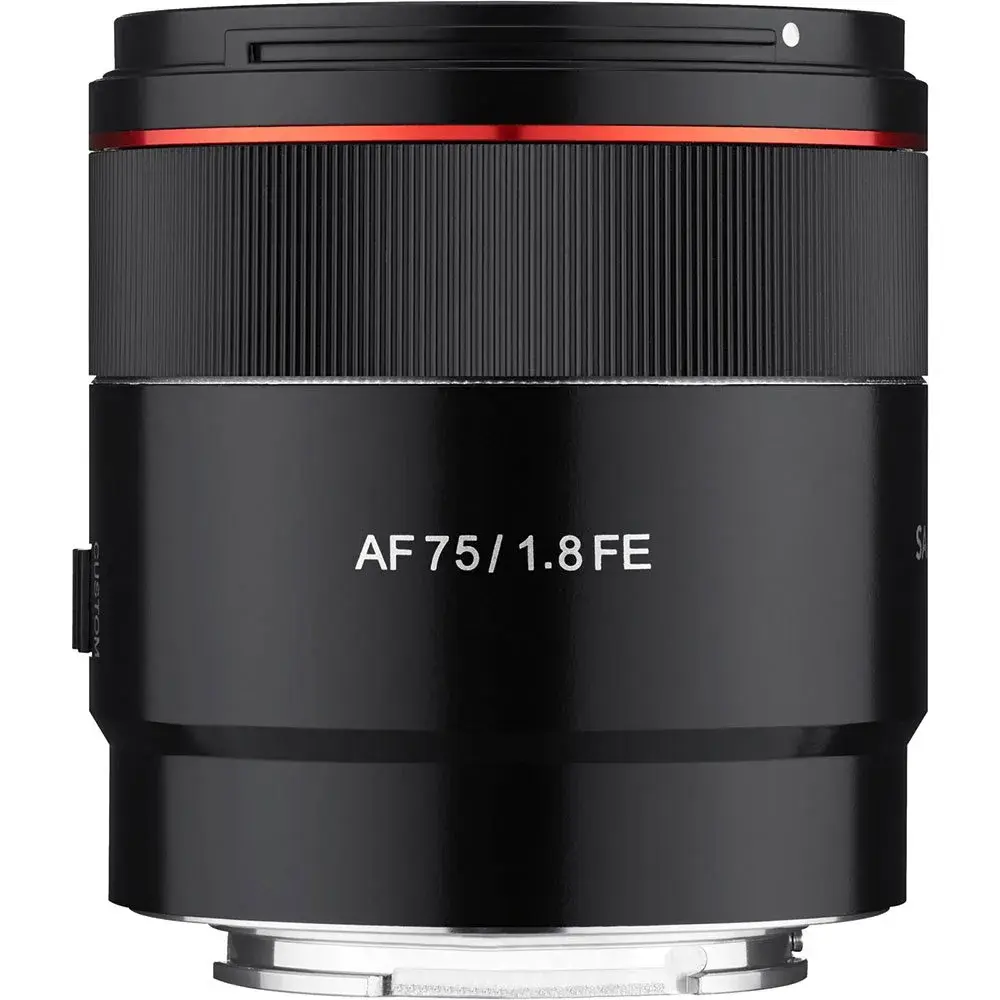 Samyang AF 75mm F1.8 Compact Auto Focus Telephoto Lens for Sony FE Mount, Black (SYIO75AF-E)