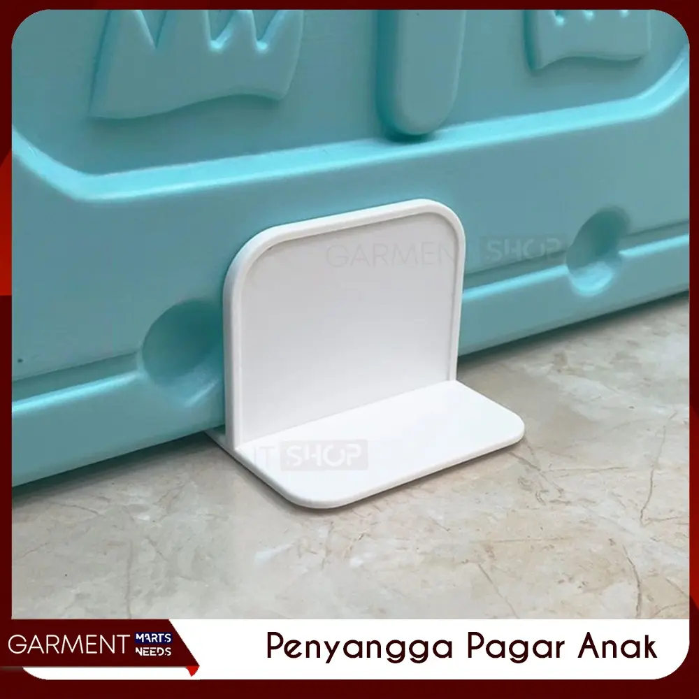 Penahan Pagar Bayi Stopper Plastik Penyangga Playpen Pembatas Anak Tempel Lantai Hook Portable Kuat