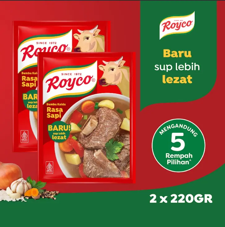 Royco Bumbu Kaldu Sapi 220G Twinpack 0