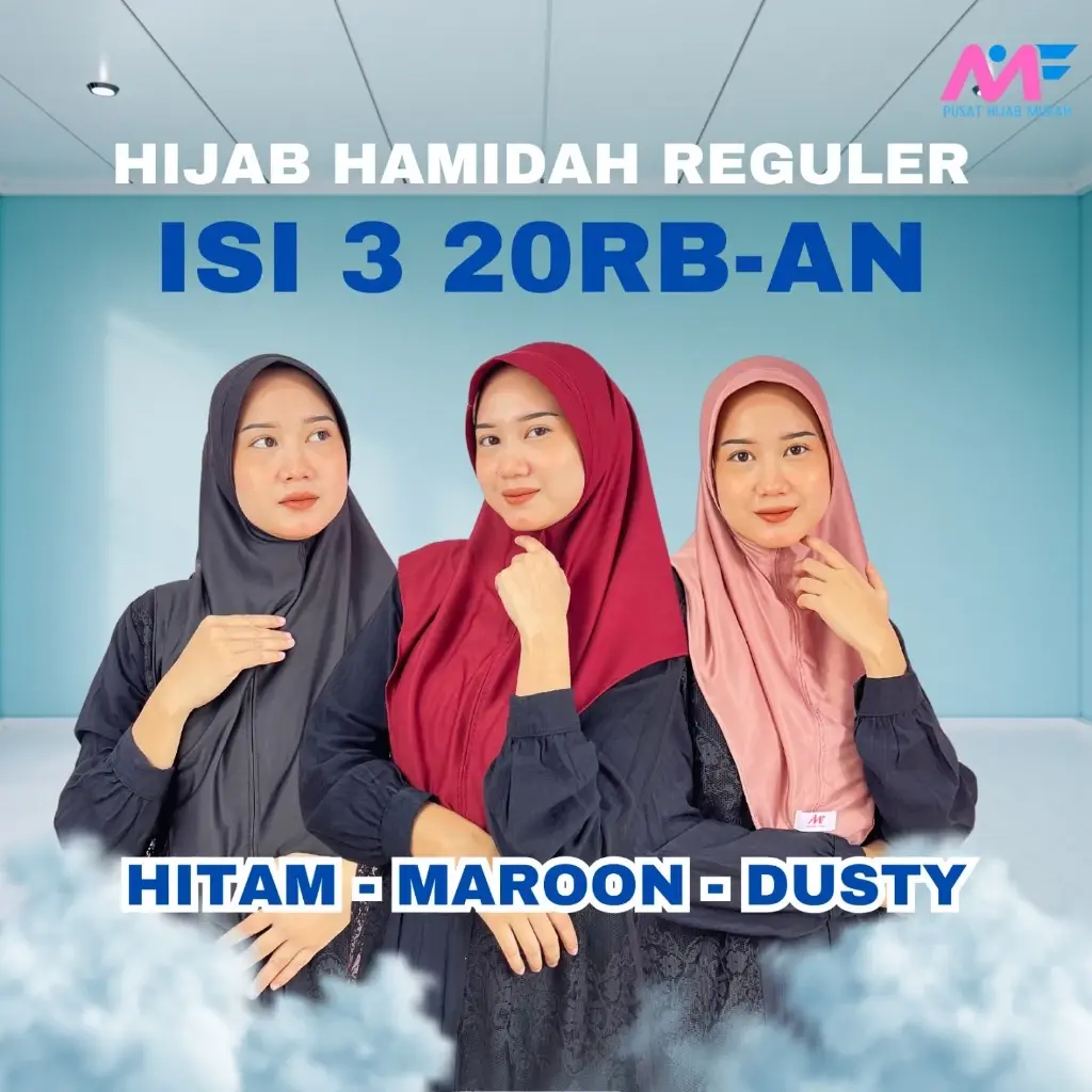 Hitam + Maroon + Dusty Pink