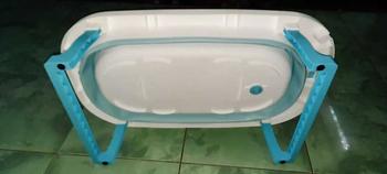 Product Review of ⚡SUBSIDI 80%⚡ APEXGLOW Bak Mandi Bayi Lipat Portable Dengan Pengukur Suhu & Bantal Mandi Foldable Baby Bath Tub Anti Slip Anti Tenggelam Baby Bath Helper from J**y K**l 2