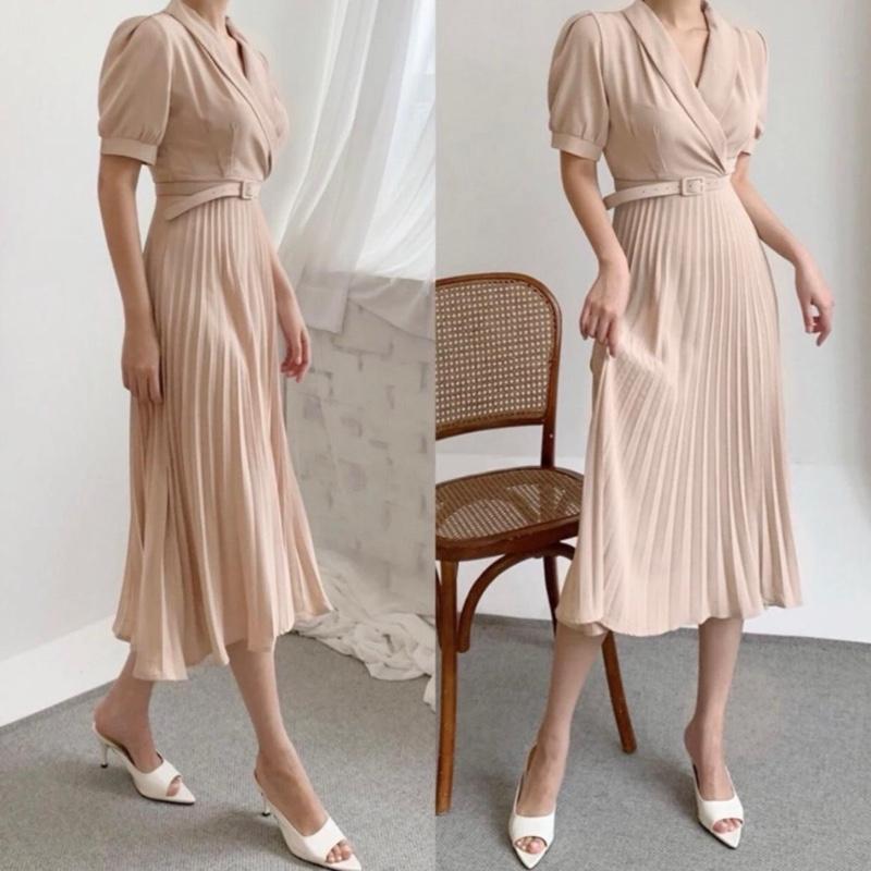 Syfbell Kelsey Side Pleated Suit Dress | dress premium | dress import 2
