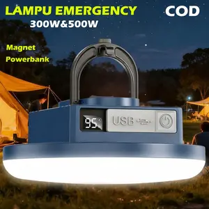 Lampu Gantung LED Rechargeable 8000mAh Magnet Hook Multi Dimmer Emergency Camping IP65 USB Household