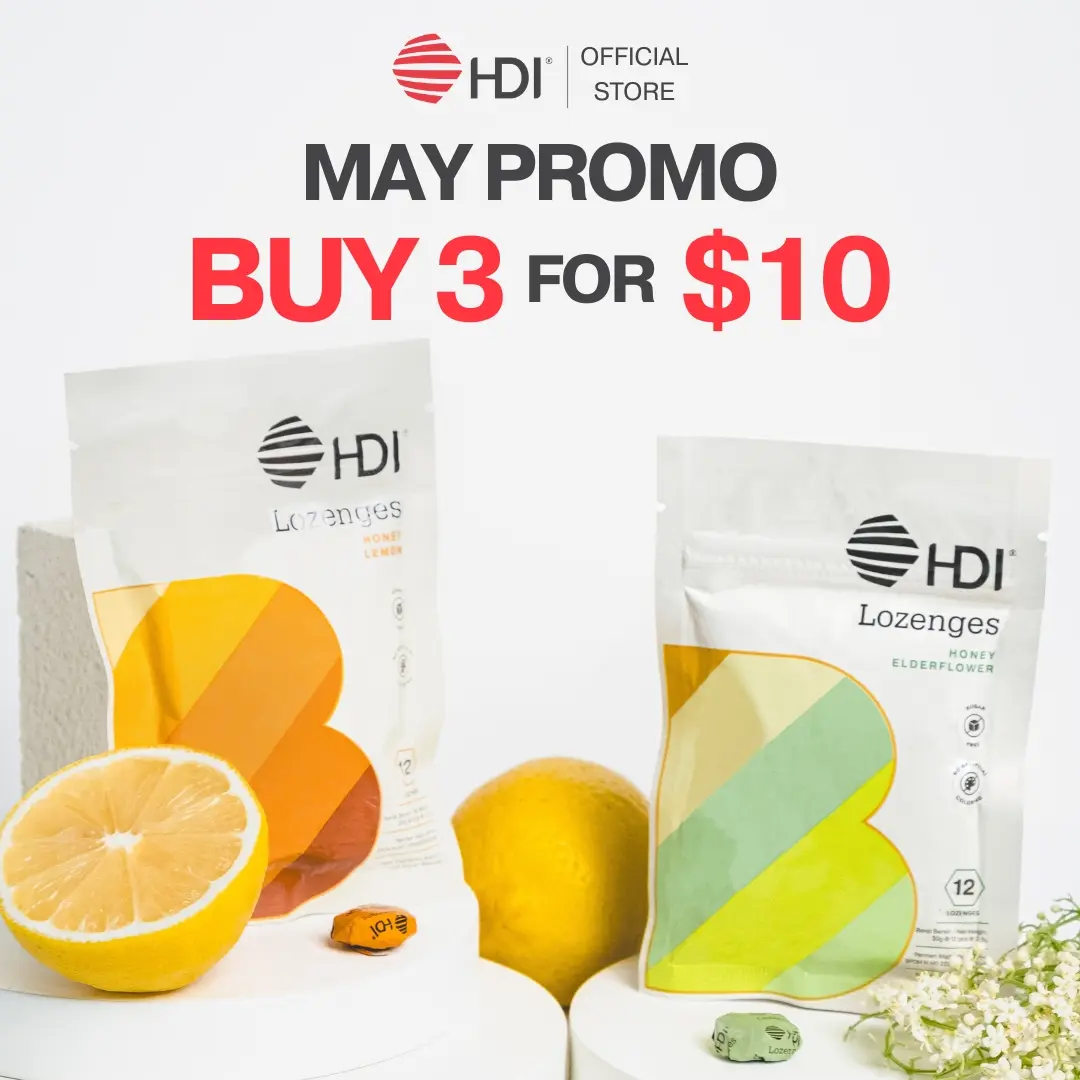 HDI Lozenges - Soothes Irritated Throat Naturally (12 Lozenges/Pack)