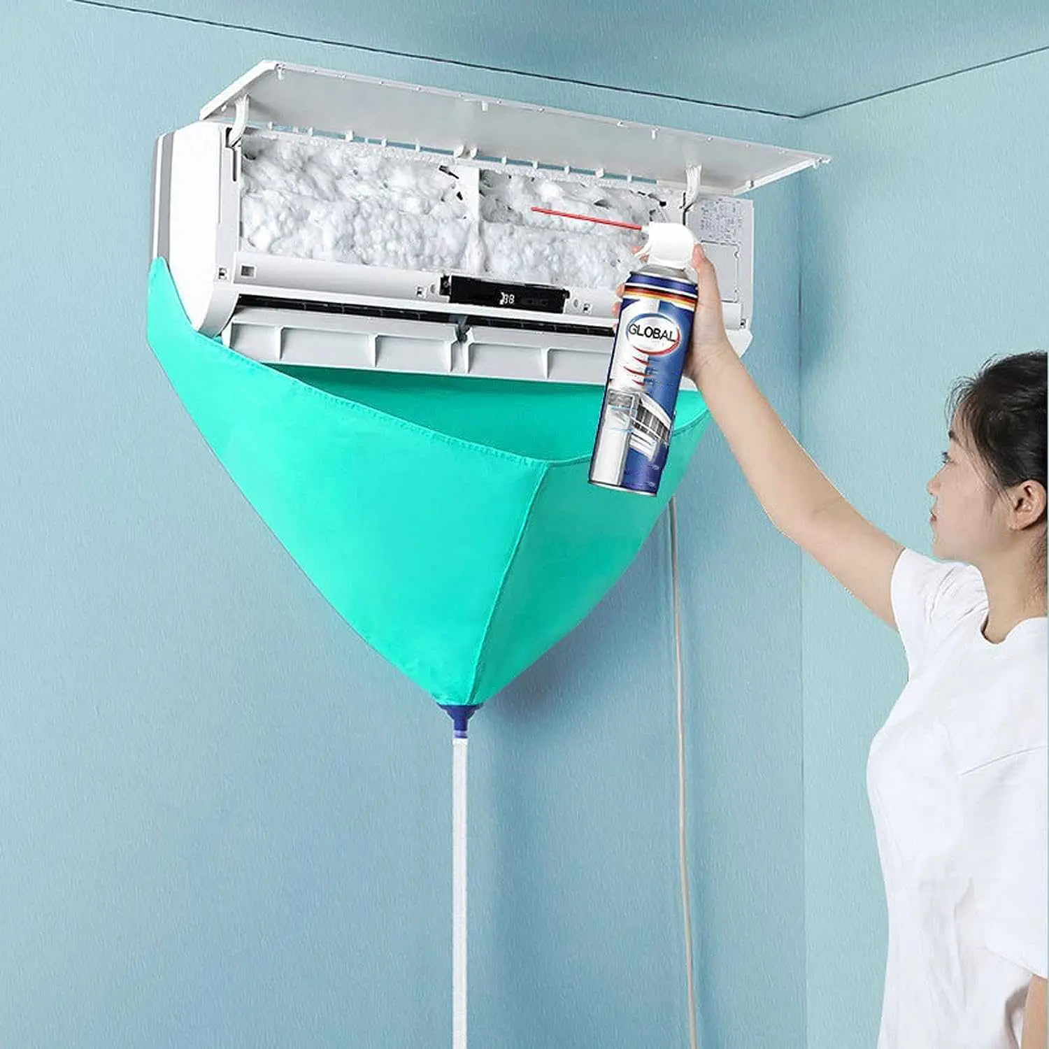 ESSAM Plastik Cuci AC Air Conditioner Cleaning Cover Waterproof - ES2