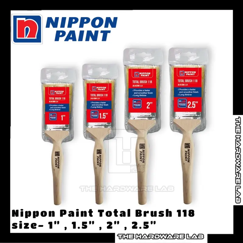 {The Hardware Lab}Nippon Paint Total Brush 118 Paint Brush (1/1.5/2/2.5inch)