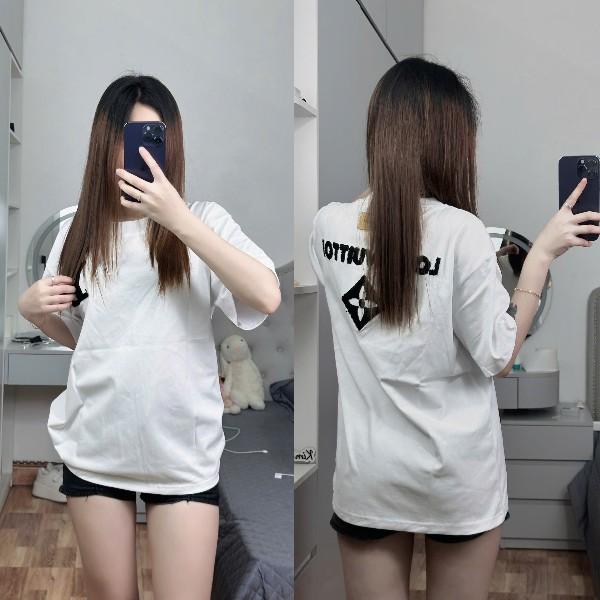    Hình   Áo Thun Nam Nữ Unisex Oversize Freesize 45-75Kg Chất Cotton 2 Chiều Thiết Kế Thêu Xù 2 Mặt Phông Nam Nữ basic 