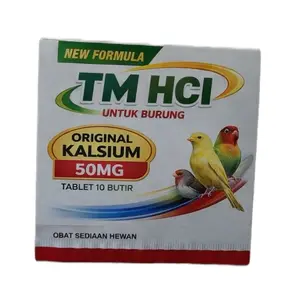 TM HCI New Formula Original Kalsium 50mg Tablet untuk Burung Kicau Kandungan 50mg Kualitas Terbaik