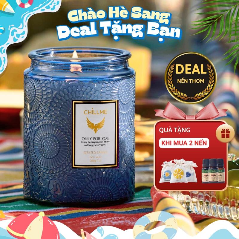 Nến thơm phòng tinh dầu chillme quà tặng decor thư giãn trang trí - LXR