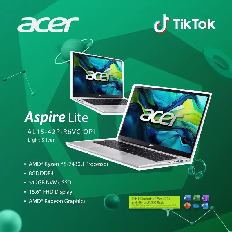 ASPIRE LITE AL15-42P-R6WC AMD Ryzen 5-7430U hexa-core processor ...