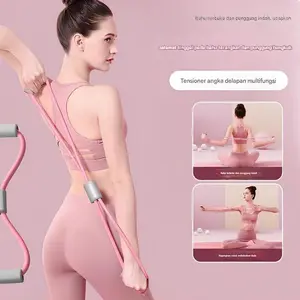 Seller Official Tali Yoga Stretching Tali Olahraga Senam Gym Otot Fitness Elastis Portable Produk Alat Olahraga Tali Streching Yoga Bahan Silikon Premium lebih Tebal 23-28 Tarikan AP304 pilates untuk membentuk body
