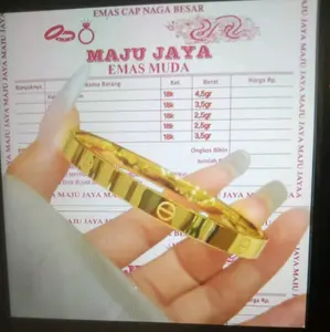 gelang tangan wanita mas muda free surat toko
