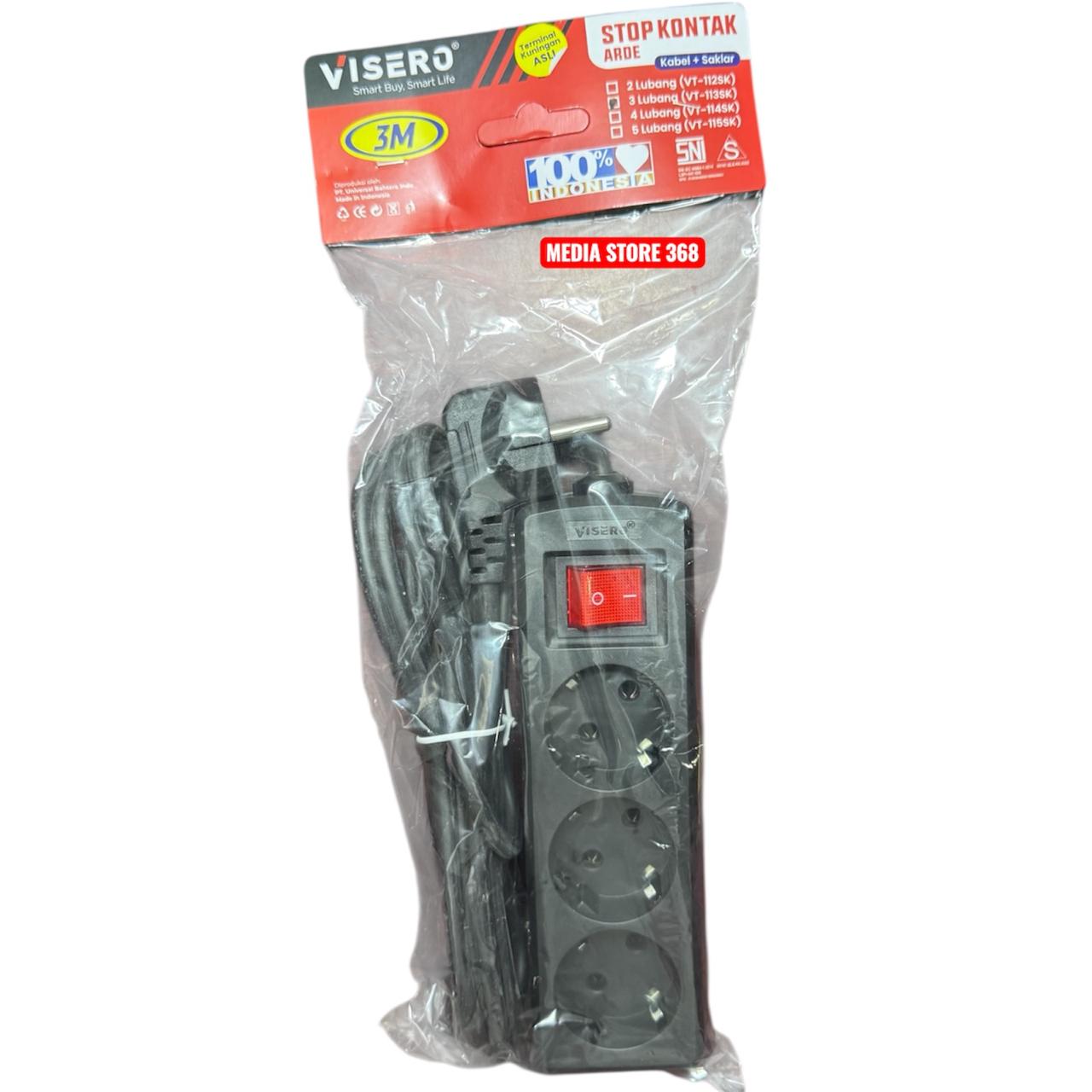 VISERO Stop Kontak/Terminal 5 Lubang Body HITAM Kabel 10M dengan Switch On/Off SNI Kabel Asli Tembaga Tahan Panas Kuat Tahan Lama VISERO Stop Kontak/Terminal 5 Lubang Body HITAM Kabel 10M dengan Switch On/Off SNI Kabel Asli Tembaga Tahan Panas Kuat Tahan Lama