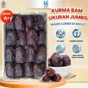 Kurma Bam Jumbo Dates Anggur 500 gr Manis Lembut Legit Lumer di Mulut