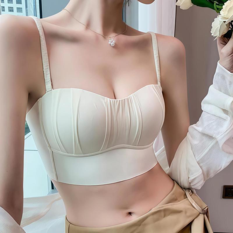 Đồ Lót Áo Ống Không Dây, CHEMECHEME, Dành Cho Nữ, Quấn Ngực, Thích Hợp Cho Ngực Lớn Và Nhỏ Chống Lộ, Không Đường May, Không Có Vòng Thép, Bộ Áo Ngực, Hàng Mới Về 1