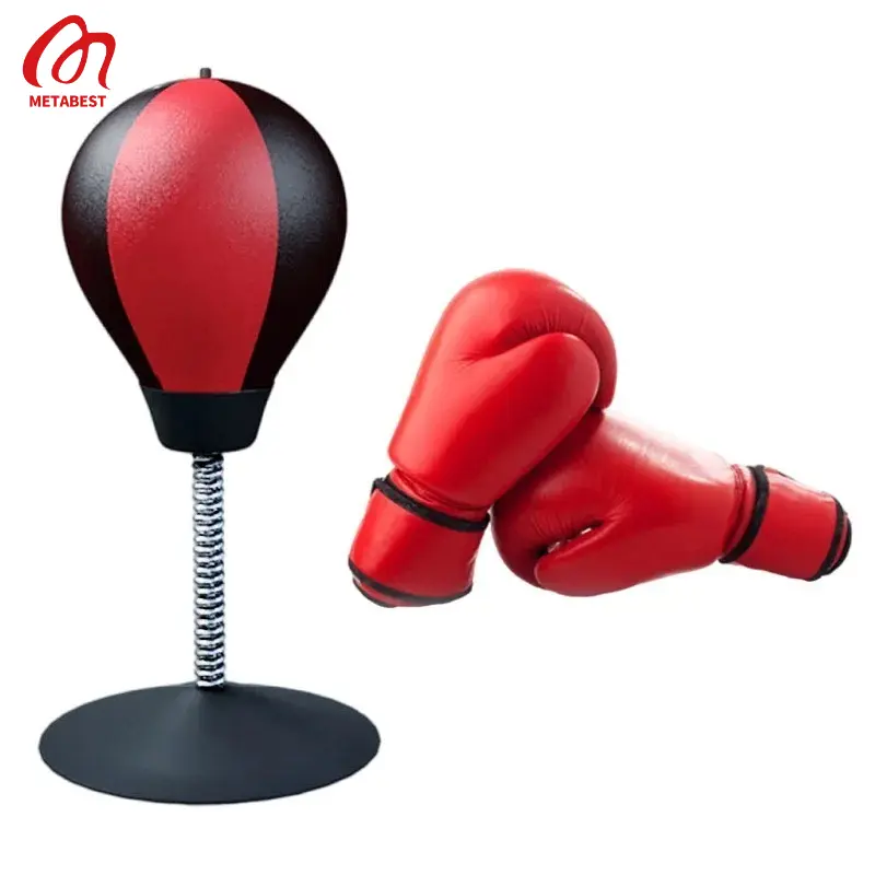 METABEST SG 1PC Inflatable Leather Adult Boxing Speed Ball Home Table Boxing Ball Suction Cup Toy Vent Training Equipment Fun Gift 41430