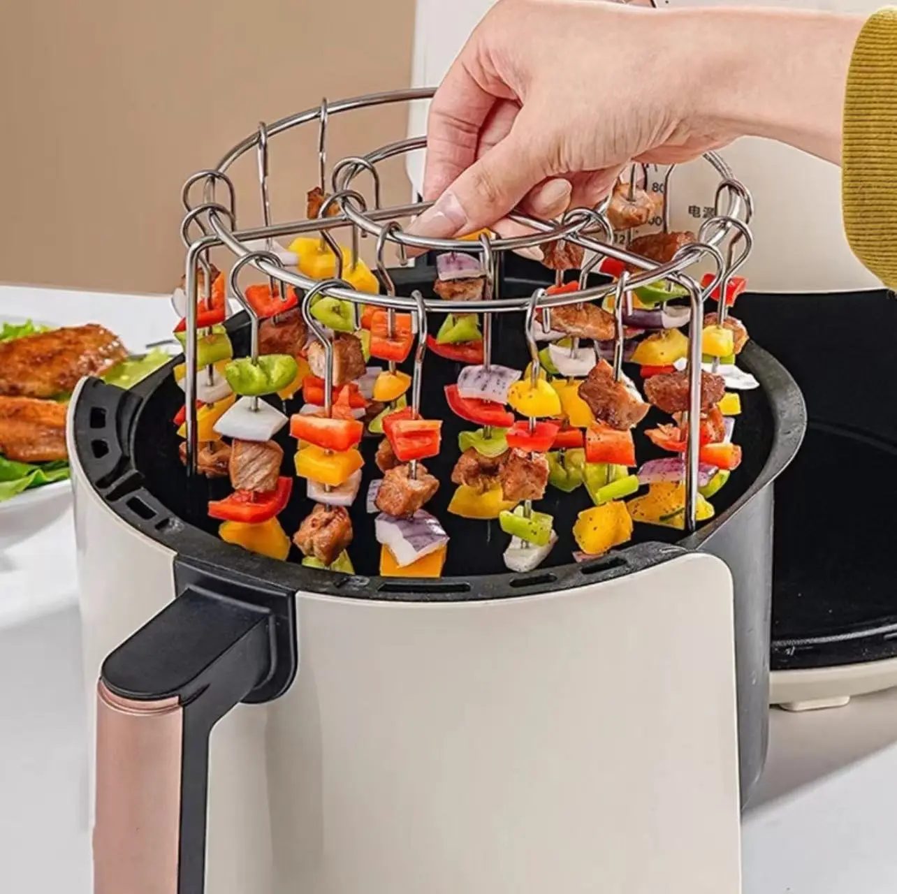 Xiên Nướng, Phụ Kiện Nướng, Xiên Nướng Không Dầu, Thép Không Gỉ Cấp Thực Phẩm, Xiên Thịt, Kim Nướng Thịt, Cho Nhà Bếp Gia Đình