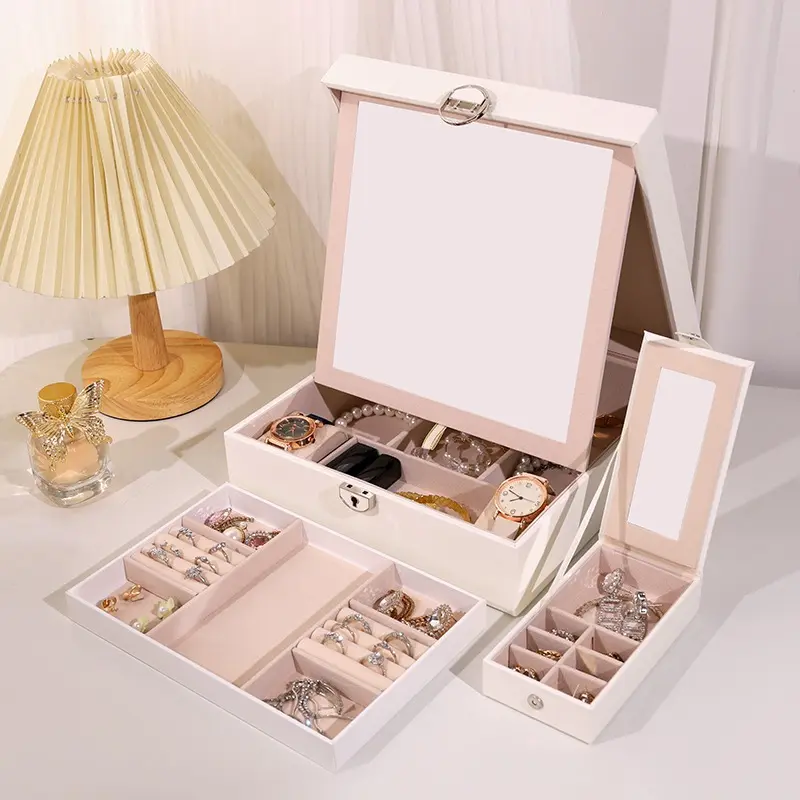 Kotak Perhiasan Kotak Penyimpanan Perhiasan Box Jewerly Box Penyimpanan Cincin Kalung Jewerly Box TOP129 2