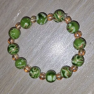 Gelang Giok Motif Marmer Sintetis Variasi Citrine sintetis Dewasa Premium Aesthetic Elegan Bracelets