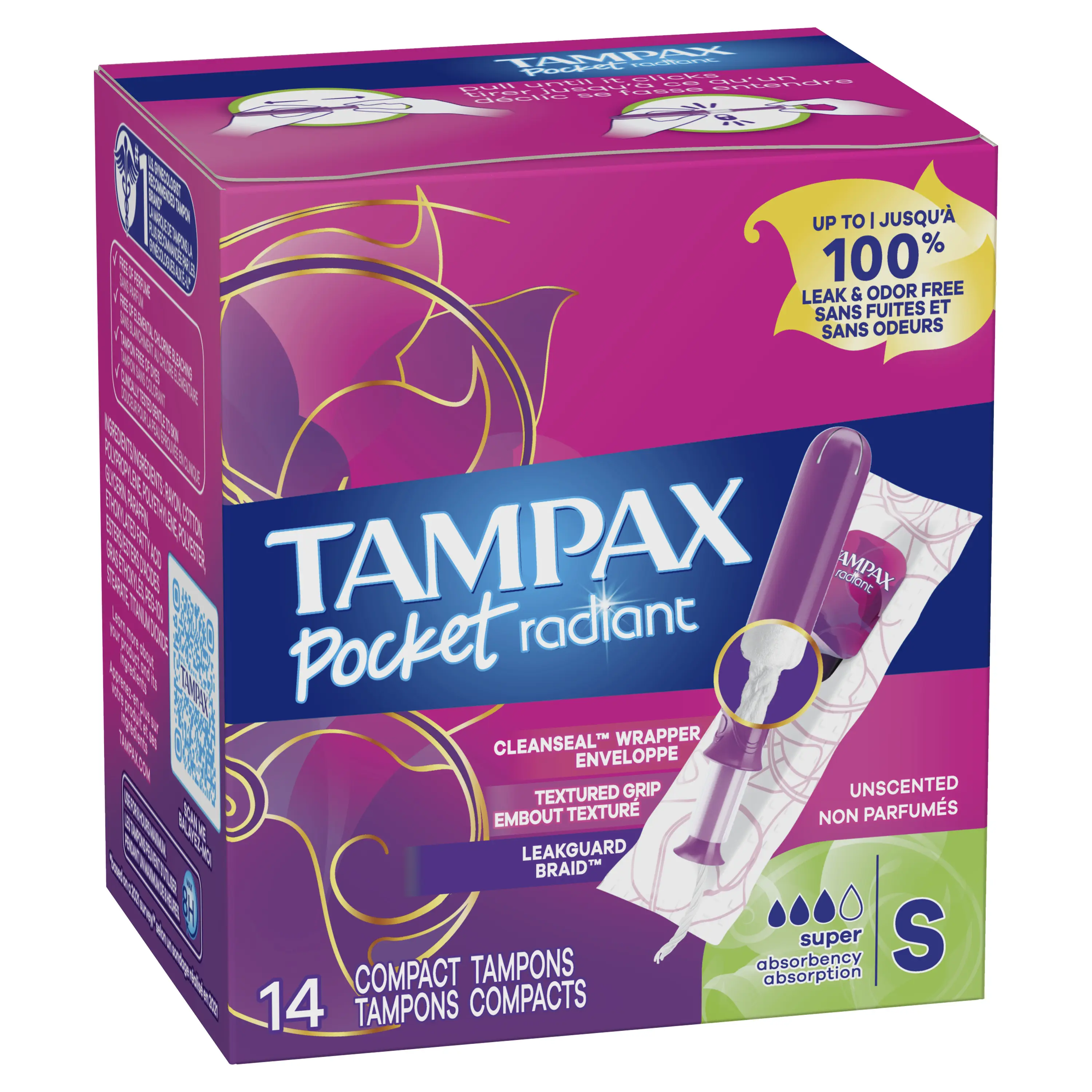 Tampax Pocket Radiant Tampons Super (14Ct)