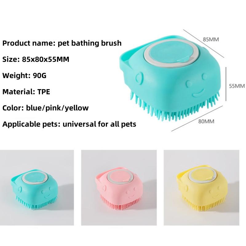 Product Introduction of Pet bathing brush, dog massage brush, pet massage gloves, cat hair removal brush, pet supplies bathing tool 12