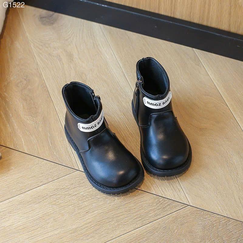  Hey Susie G1522- Boot Đen MG Baby Kéo Khóa Cho Bé Gái Size 21-30 