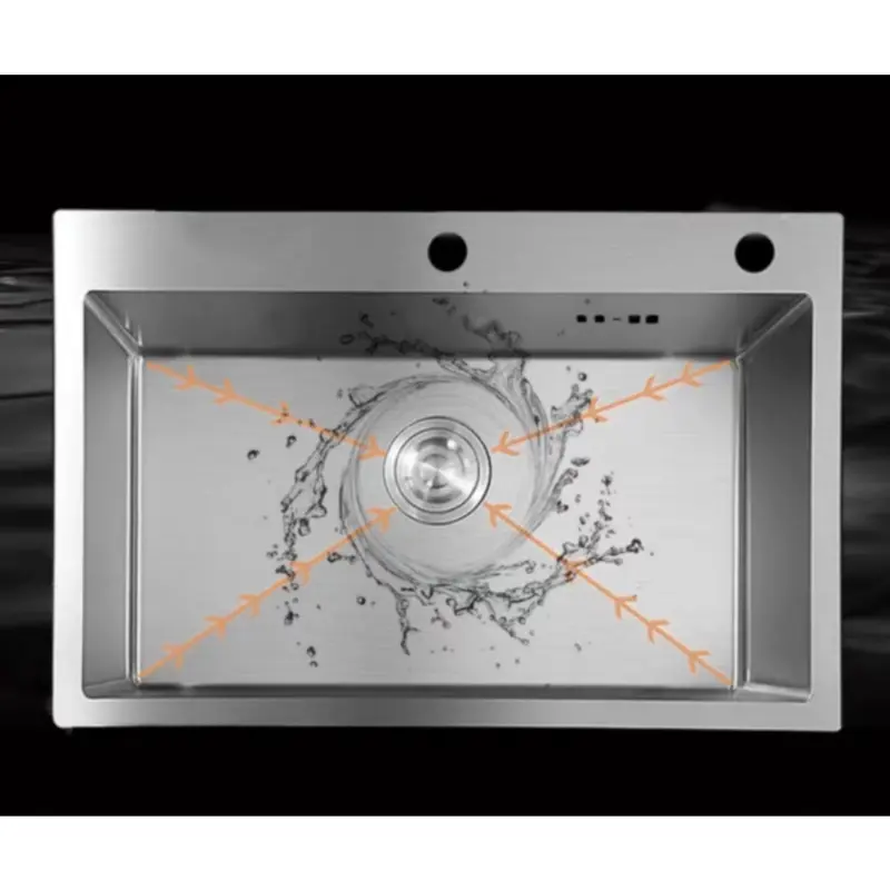 Wastafel Cuci Piring Kitchen Sink Bak Dapur Paket Super Komplit Full Hitam Satu Lubang Stainless Sus 304 Dijamin Anti Karat Kran Set Baja Black 4