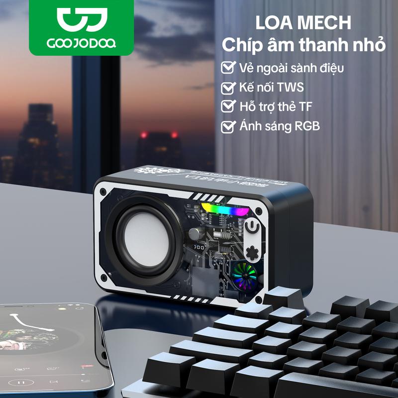 GOOJODOQ*KOC KOL LOA MINI HIỆN ĐẠI ĐỘT PHÁ MỚI ÁNH SÁNG RGB CHÍP ÂM THANH NHỎ