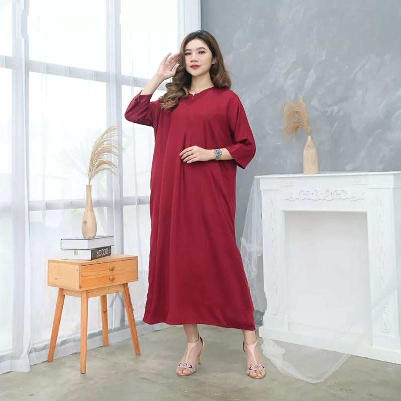 Elmemor Daster Long Lengan Tanggung Tangan 3/4 LD 120 & LD 140 Super JUMBO Polos Busui Terbaru 0